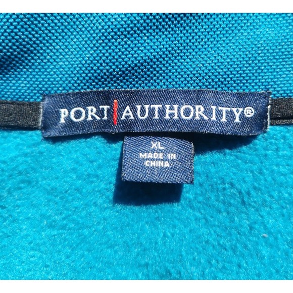 Port Authority Jacket Men XL (Blue Glacier) PIQUE Long Sleeve Fleece F222 - Picture 5 of 7